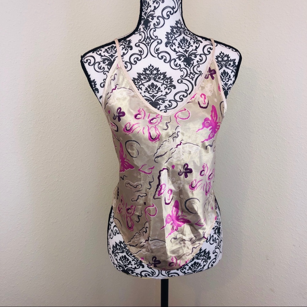 Champagne Butterly Tie Back Bandana Top